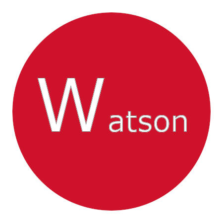 red circle with the word Watson in it
